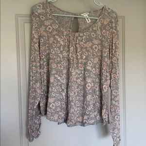 Floral long-sleeved tee